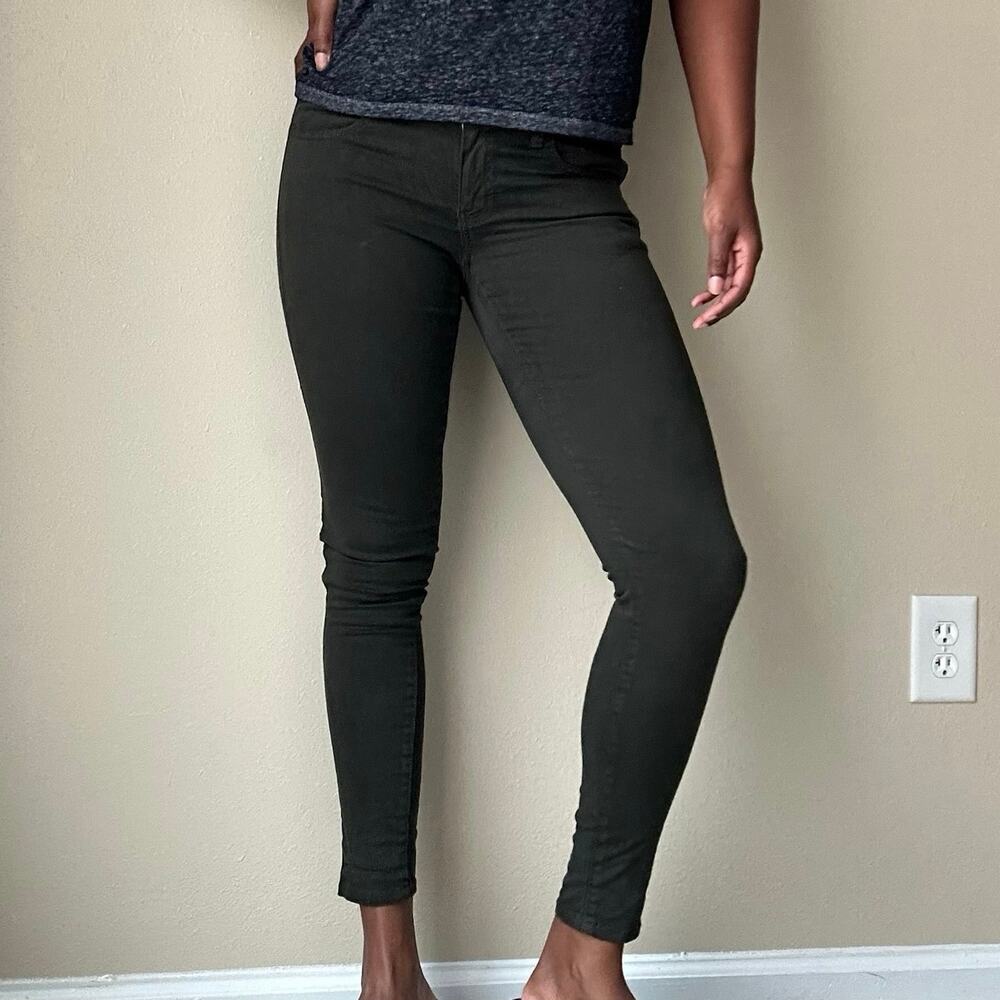 American Eagle Outfitters Olive Green Ankle Super Stretch Jegging Jeans Size 4